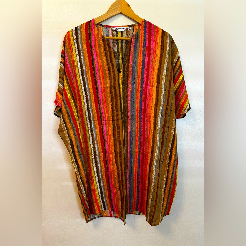 Jams World Colorful Striped Women’s Tunic Top Size M